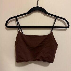 Anthropologie brown seamless tank top
